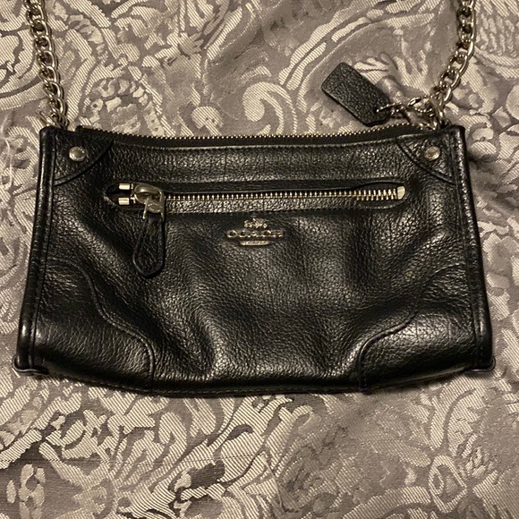 Coach Mickie crossbody, black grain leather and silver hardware - Picture 6 of 10